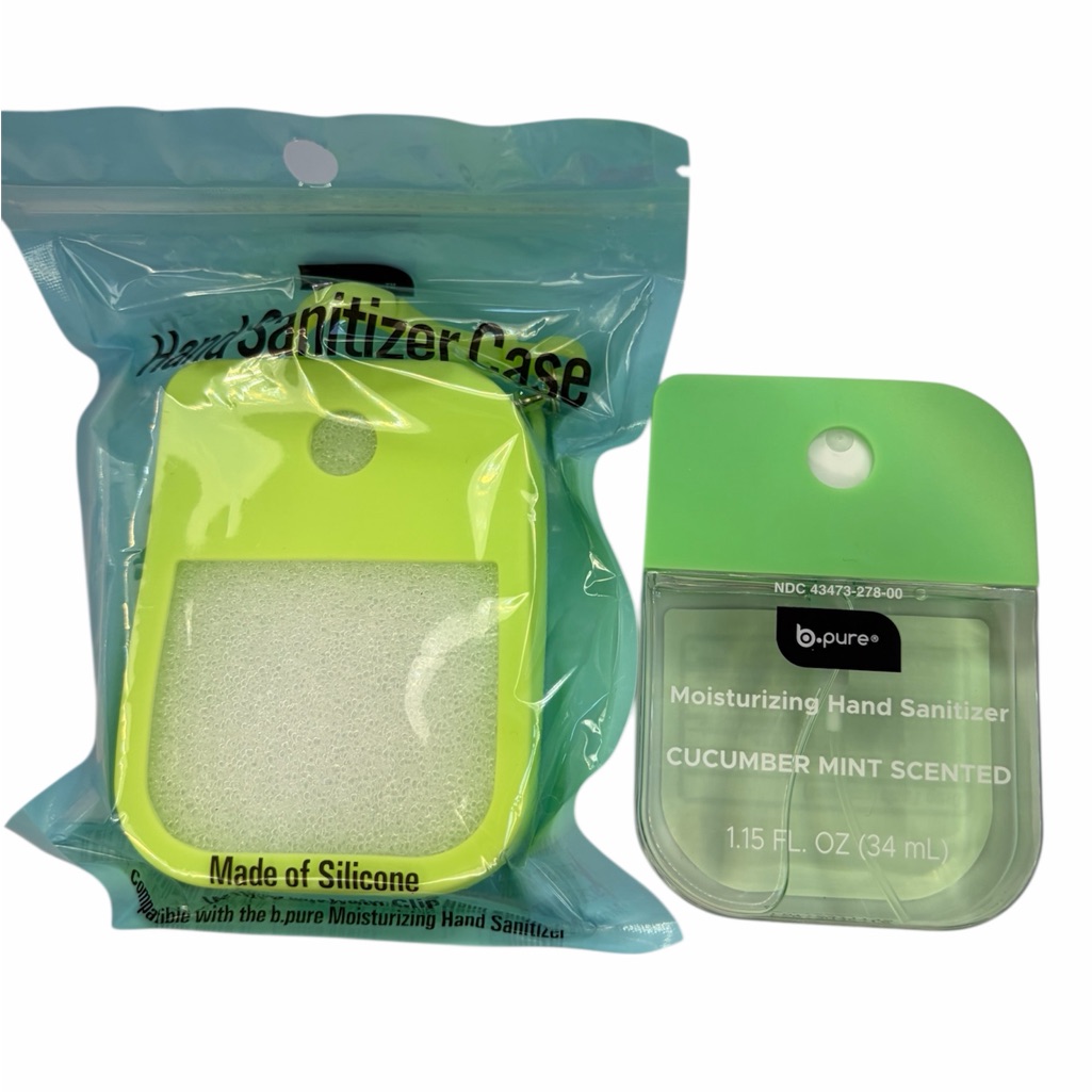 B Pure Cucumber Mint Hand Sanitizer  Green Hand Sanitizer Case